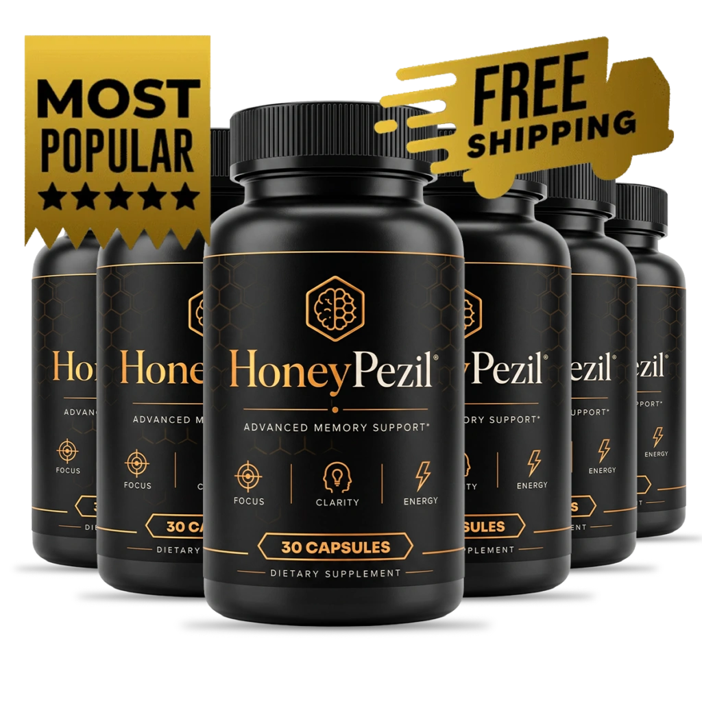 HoneyPezil cognitive support supplement bottles